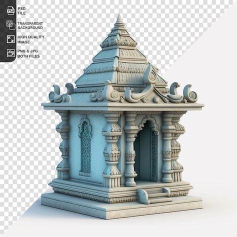 3d Temple Design, Ganesh Pandal, Temple Exterior, Thermocol Art, Diy Bottle Lamp, Archway Decor, Hanuman Temple, Temple Drawing, Ganpati Decoration At Home