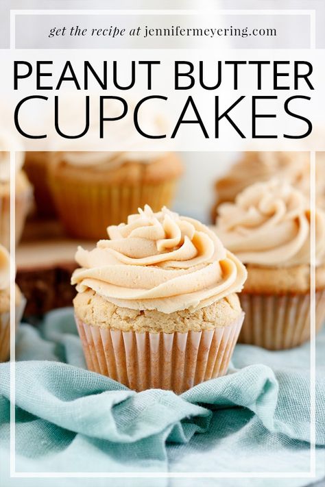 Vanilla Peanut Butter Cupcakes, Peanut Butter Cupcakes From Box Cake, Peanut Butter Filled Cupcakes, Peanut Butter Cup Cupcakes, Chocolate Peanut Butter Popcorn, Wilford Brimley, Butter Cupcake Recipe, Cupcakes Simple, Bakery Inspiration