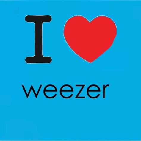 profile picture with text that says i heart weezer Weezer Pfps, Weezer Pfp, Weezer Wallpapers, Sweater Song, Rivers Cuomo, Buddy Holly, Zoo Wee Mama, Weezer, I Dont Have Friends