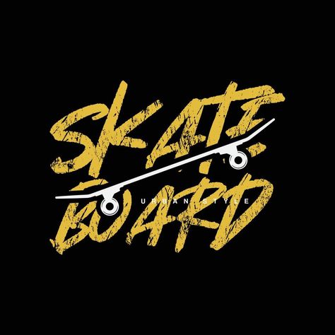 Skateboard illustration typography. perfect for t shirt design Skateboard Illustration, Illustration Typography, T Shirt Design, Shirt Design, Skateboard, Vector Free, Shirt Designs, Typography, Tshirt Designs