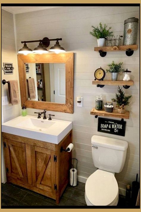 bathroom remodel 20 Cool Bathroom Decor Ideas Related posts: DIY bathroom decor ideas made with chea Outhouse Bathroom Ideas, Outhouse Bathroom Decor, Outhouse Bathroom, Makeover Kamar Mandi, Small Farmhouse Bathroom, Rustic Farmhouse Bathroom, Farmhouse Bathroom Decor Ideas, Decor Baie, Country Bathroom