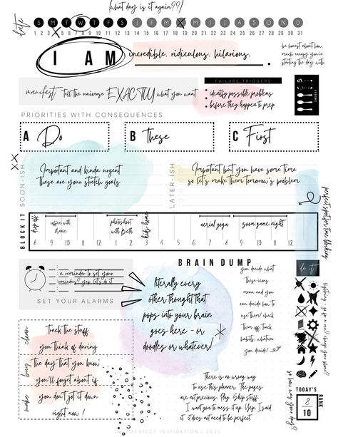 Fully Customizable Digital Daily Planners — Imperfect Inspiration Digital Planner Apps, Prioritizing Tasks, Blue Edit, Free Planner Templates, Inspiration Designs, Planner Apps, Creative Planner, Clever Gift, Brain Science