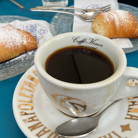 coffee, naples, italy, aesthetic, sfogliatelle, sfogliatella riccia, americano, cafe, summer, italian style Naples Italy Aesthetic, Italian American Aesthetic, American Aesthetic, Pottery Projects, Italian Aesthetic, Random Aesthetics, Italian Life, Italy Aesthetic, Italian Coffee