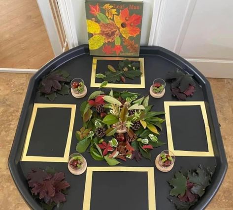 Forest Tuff Tray, Autumn Eyfs Activities, Autumn Eyfs, Tuff Tray Ideas Toddlers, Early Years Classroom, Leaf Man, Natural Things, Eyfs Activities, Preschool Planning