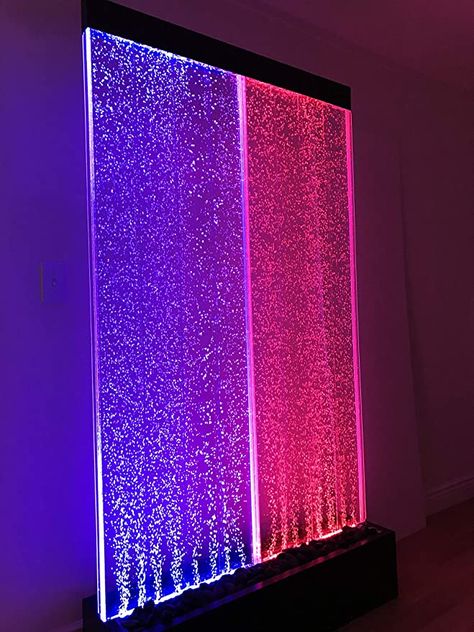 Bubble Fountain, Indoor Waterfall Wall, Sensory Lights, Indoor Waterfall, Bubble Wall, Color Lights, Waterfall Wall, Bubbles Wallpaper, Led Color Changing Lights