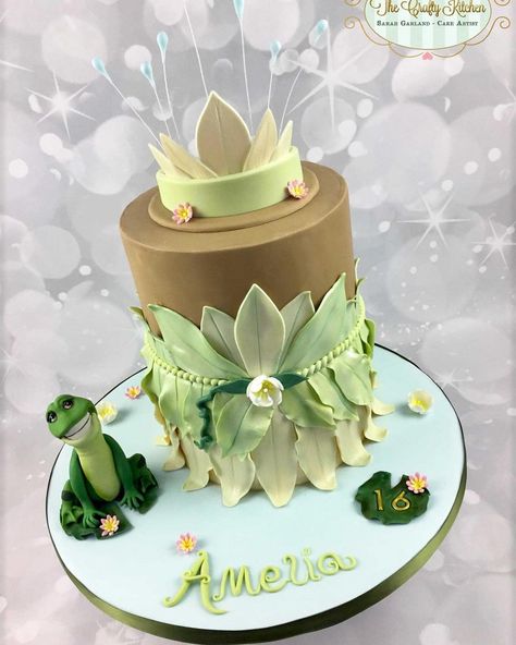 Princess Tiana Sweet 16 Cake, Princess And Frog Cake, Princess And The Frog Birthday Party Ideas, Princess And The Frog Sweet 16 Cake, Princess Tiana First Birthday Party, Princess Tiana Cake Ideas, Princess And The Frog Cake Ideas, Princess And The Frog Birthday Cake, Princess And The Frog First Birthday