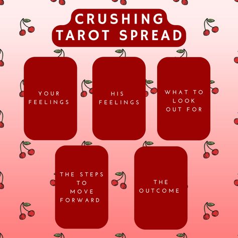 Tarot Readings Spreads, Love Spreads Tarot, Tarot For Love, Crush Spread Tarot, Tarot Spreads Crush, Tarot Spreads Love Crush, Future Love Tarot Spread, Crush Tarot Spread, Love Reading Tarot Spread