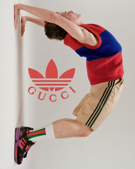 GUCCI ADIDAS CAMPAIGN 2023 Campaign (Gucci) Adidas Editorial, Gucci Spring 2023, Adidas Campaign, Gucci Ad, Adidas X Gucci, Makeup Artist Branding, Adidas Ad, Gucci Adidas, Gucci Spring