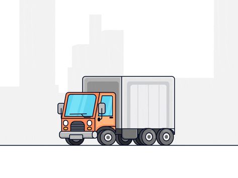 Delivery Animation, Logistics Design, Truck Delivery, Container Truck, Captain America Wallpaper, Ads Creative Advertising Ideas, Truck Cargo, Logistics Transportation, Motion Graphics Design