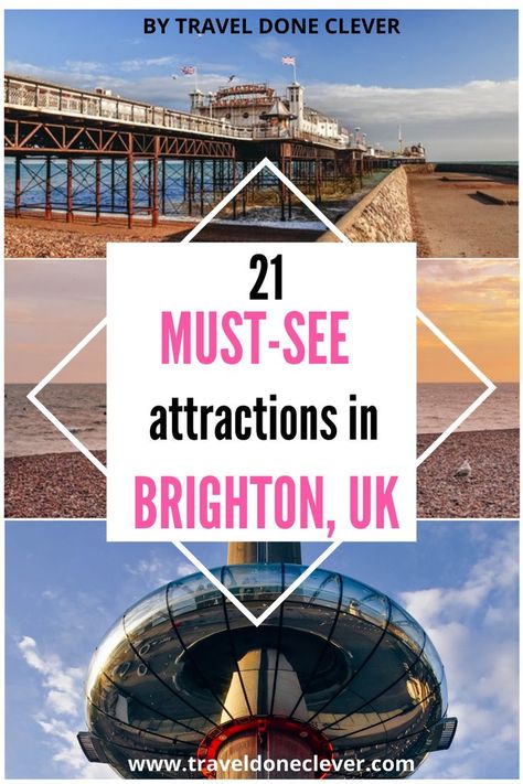 Discover the best things to do in Brighton in England. Unique and popular attractions in Brighton according to the locals. Spectacular places to visit in Brighton. Things To Do In Brighton, Beautiful Places In England, Royal Pavilion, Places In England, Brighton England, United Kingdom Travel, Travel England, East Sussex, England Travel