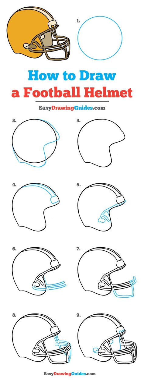 Learn How to Draw a Football Helmet: Easy Step-by-Step Drawing Tutorial for Kids and Beginners. #FootballHelmet #BackToSchool #DrawingTutorial #EasyDrawing See the full tutorial at https://easydrawingguides.com/how-to-draw-a-football-helmet/. Football Doodles Easy, Football Drawings Easy, How To Draw A Football Helmet, How To Draw Football, How To Draw A Helmet, Football Drawing Easy, Football Doodles, Football Helmet Drawing, Drawing Helmet