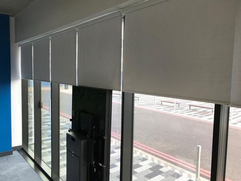 We insatlled these Commercial Roller blinds finished in Eden White Blockout fabric Commercial Blinds, Blinds Curtains, Fitted Blinds, It Company, Roller Blinds, Meeting Room, Window Coverings, Curtains With Blinds, Eden