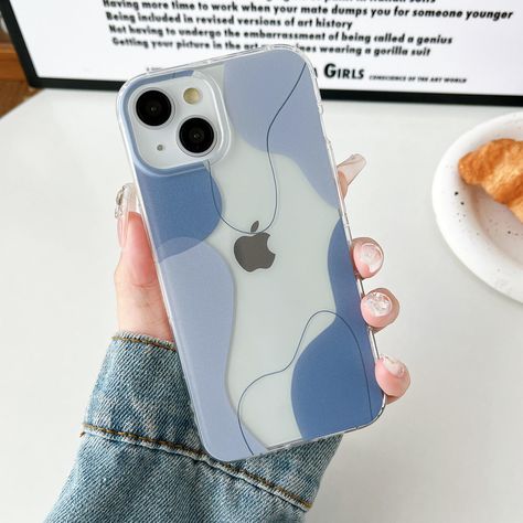 PRICES MAY VARY. Only for iPhone 13/14: Only compatible with iPhone 13 and iPhone 14 (6.1 inch). Support wireless charging. Please check your cell phone model before buying. High-Quality TPU Material: This phone case for iPhone 13/iPhone 14 adopts TPU material, anti-scratch and anti-slip. It is slim, soft and lightweight, offering nice hand feeling, convenient to clean and hold in your daily life. Hybrid Protection: This for iPhone 13/iPhone 14 protective case utilizes high-quality TPU material, Iphone 12 Accessories, Cute Blue Phone Cases, Cute Simple Phone Cases, Cute Clear Phone Cases, Phone Case Design Ideas, Iphone 13 Phone Cases, Cute Phone Cases Aesthetic, Blue Wishlist, Phone Cases Blue