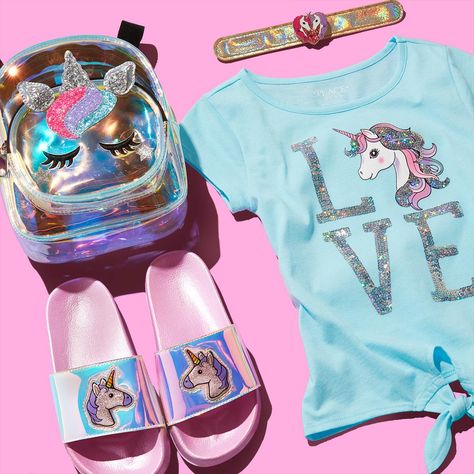 Unicorn Clothes Kids, Unicorn Clothes, Cute Suitcases, Unicorn Fashion, Unicorn Outfit, Unicorn Backpack, Kawaii Unicorn, Unicorn Kids