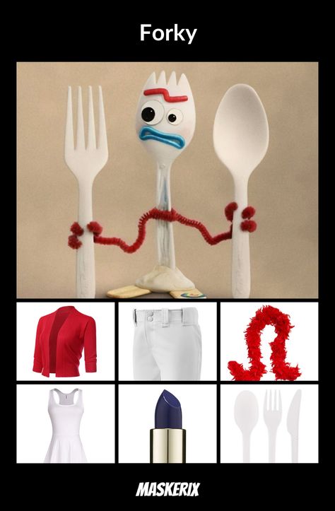 Forky Halloween Costume, Forky Costume Diy Woman, Diy Forky Costume, Forky Costume Diy, Diy Forky Toy Story Costume, Forky Costume, Diy Forky, Toy Stores, Teacher Costumes