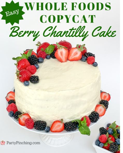 Copycat Publix Chantilly Cake Recipe, Whole Foods Cake Chantilly, Copycat Whole Foods Chantilly Cake, Chantilly Cake Whole Foods, Whole Foods Berry Chantilly Cake Recipe, Easy Chantilly Cake Recipe, Chantilly Lace Cake, Whole Foods Chantilly Cake Recipe, Chantilly Cake With Box Cake