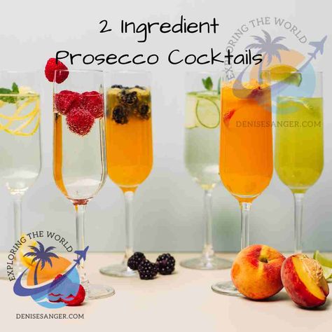 NEW! You know your girl here prefers simple and easy. What’s easier than 2 ingredient prosecco cocktails? Easy at home means easy at the beach, and I’m all about easy. Get it here: https://denisesanger.com/2-ingredient-prosecco-cocktails/ #2ingredientproseccococktails #prosecco #cocktails Mix With Prosecco, Prosecco Margarita Drink Recipes, What To Mix With Prosecco, Simple Prosecco Cocktails, Prosseco Cocktails Recipe, Drink Recipes With Prosecco, Easy Cocktail Recipes 3 Ingredients, Drinks With Prosecco, Easy Refreshing Cocktails