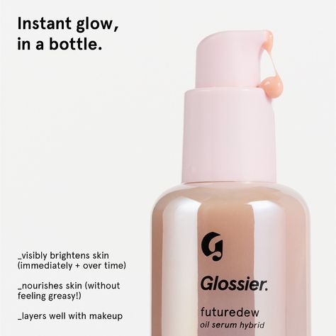 Glossier Future Dew, Future Dew, Glossier Super Pure, Full Skincare Routine, Dry Skincare, Space Nk, Primrose Oil, Evening Primrose Oil, Oil Moisturizer