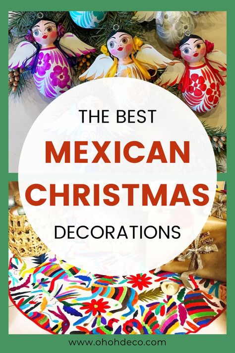 Explore the fascinating world of Mexican Christmas decorations, from traditional to trendy. Discover the rich history behind iconic Mexican holiday symbols like the nativity scene and learn how to incorporate them into your own festive decor. Get inspired to create a unique and culturally vibrant Christmas atmosphere. Mexican Folk Art Christmas, Mexican Christmas Classroom Door, Christmas Decor Unique, Christmas Decorations Around The World, Christmas In Mexico Decorations, Mexican Christmas Decor Ideas, Mexican Christmas Games, Mexico Christmas Traditions, Hacienda Christmas Decor