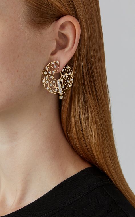 Click product to zoom Gold And Diamond Earrings, Neck Pieces Jewelry, Diamond Jewelry Store, Neck Piece, Classic Jewelry, Global Fashion, Jewelry Store, Moda Operandi, Jewelry Inspiration