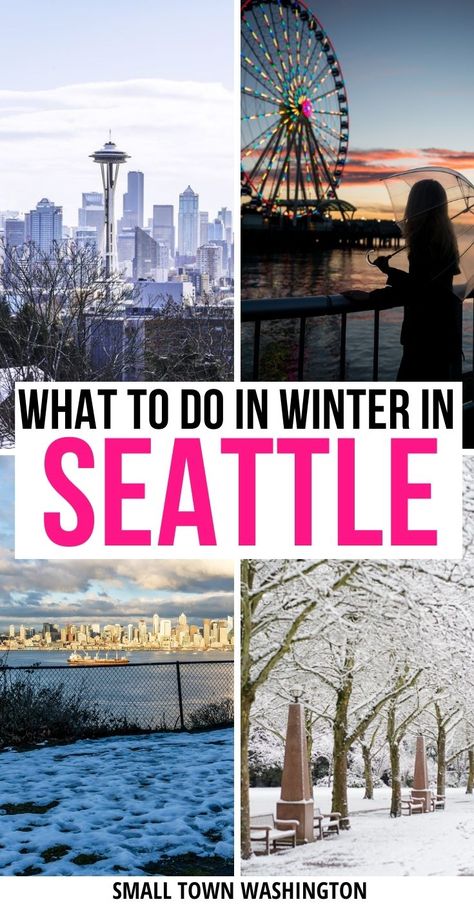 Things To Do In Seattle Washington Winter, Christmas In Seattle Washington, Winter Washington State, Seattle Winter Activities, Seattle Things To Do In Winter, Seattle In The Winter, Christmas Washington State, Fun Things To Do In Seattle, Seattle Washington Things To Do Winter