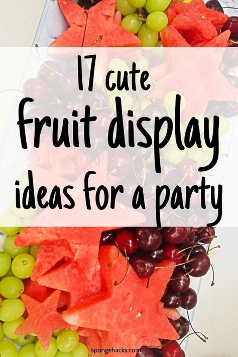 Get these cute fruit display ideas for a party when you host your next gathering at your home or apartment. Fruit Displays Ideas, Fruit Platters Display Trays, Easy Fruit Trays Ideas Party Platters, Fruit Trays For Party Cute Ideas, Fiesta Fruit Display, Small Fruit Platter Ideas, Fruit Serving Ideas For Party, Fruit Displays For Party, Fruit Tray Arrangements