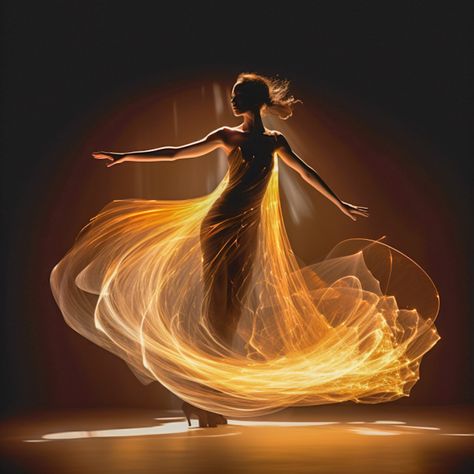 The dress lights up #light #dance #dancing #art #ai #poster #picture Dancing Lights Dnd, Action Shots Dance, Creative Dance Photography, Arty Photos, Dancing In My Room, Light Trail Photography, Lighting Reference, Dancer Poster, Portfolio Shoot