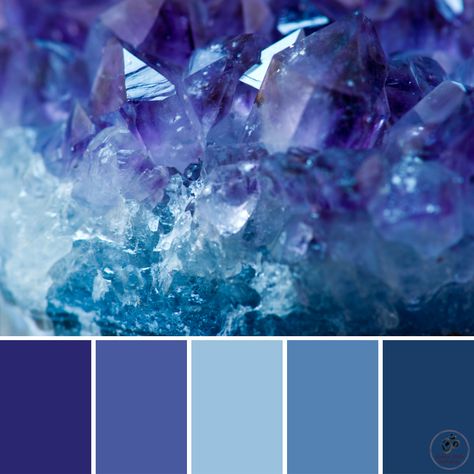 Colour Palette made from blue and purple Amethyst Purple Blue White Color Palette, Silver And Blue Color Palette, Purple And Blue Colour Palette, Blue Purple Green Color Palette, Fox Druid, Purple And Blue Palette, Crystal Color Palette, Amethyst Color Palette, Silver Color Palette