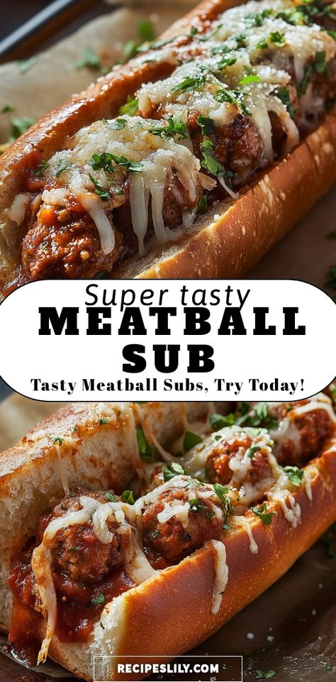 Satisfy your cravings with a delicious homemade meatball sub! Juicy meatballs, tangy marinara, and melted cheese stuffed in a fresh, crispy roll. Perfect for lunch or dinner! Hot Meatball Sandwich, Homemade Meatballs For Meatball Subs, Crockpot Meatballs For Subs, Meatball Grinder Recipes, Instapot Meatball Subs, Meatball Subs Recipes Easy, Best Meatball Sub Recipe, Homemade Meatballs For Subs, Homestyle Meatballs Recipe