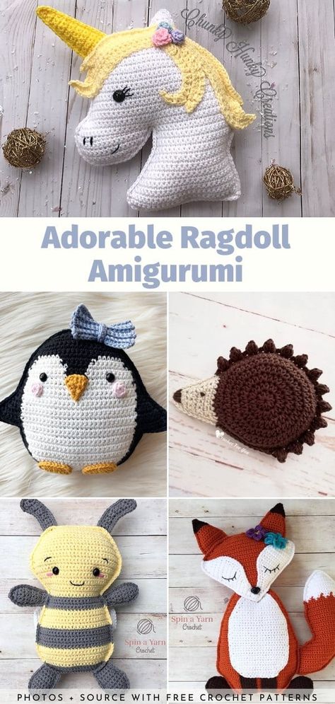 Adorable Ragdoll Amigurumi Stuff Animals, Rag Doll Pattern, Crochet Blanket Pattern, Afghan Crochet, Blanket Patterns, Baby Crochet, Amigurumi Free, Crochet Toys Patterns, Pattern Free