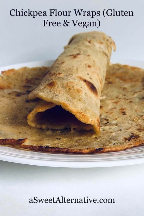 Gluten Free Vegan Tortilla Wraps, Gluten Free Vegan Wraps, Chickpea Flour Rolls, Chickpea Tortilla Recipe, Chickpea Flour Wraps, Chickpea Flour Flatbread, Chickpea Flour Recipe, Chickpea Flour Tortillas, Chickpea Biscuits