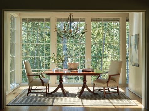 Formal dining with floor-to-ceiling windows Dining Room Windows, Dining Room Remodel, Cottage Style Decor, Floor To Ceiling, Window Room, Dining Lighting, Floor To Ceiling Windows, Dining Room Walls, Decor Minimalist