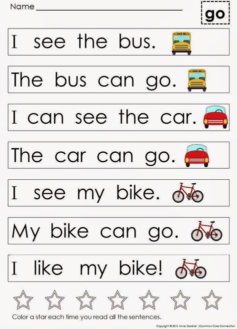 Even while kids are still working on letter identification, I love to get them involved in building and reading simple sentences.     ... Learn To Read Kindergarten Worksheets, Sight Words Sentences Kindergarten, Reading Worksheets For Kindergarten, Addition Worksheets Kindergarten, Writing Worksheets Kindergarten, Sight Words Worksheets, Sight Word Fluency, Learn Letters, Sight Word Sentences