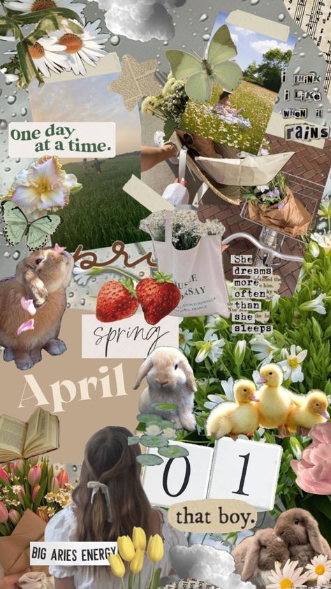 #april #spring ITS ALMOSTAPRILLL Easter Collage, Vision Board Wallpaper, Fairy Wallpaper, Cottage Aesthetic, Spring Inspo, Spring Mood, Spring Wallpaper, Mood Board Inspiration, Aesthetic Desktop Wallpaper