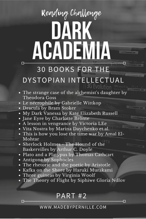 Kafka On The Shore Aesthetic, Dark Academia Reading, Dark Academia Books, Sean Leonard, Dark Academy, Book Bucket, رعب نفسي, Book Challenge, Book Suggestions