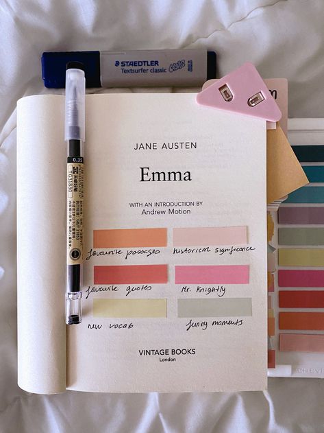 annotation guide for emma by jane austen Non Fiction Annotation Guide, Persuasion Annotations, Jane Austen Annotations, Emma Jane Austen Annotations, Pride And Prejudice Annotations Key, Emma Annotations, Harry Potter Annotation Key, Emma Aesthetic Jane Austen, Annotation Bookmark