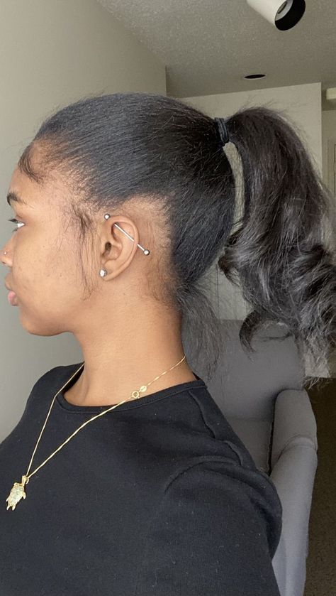 Flat Iron Curls Ponytail, Cute Hairstyles Flat Iron, Flat Ironed 4c Hair, Flat Iron Ponytail, Relaxed Hair Ponytail Hairstyles, Curly Hair Flat Iron, Natural Hairstyles For Black Women Flat Iron, Cute Flat Iron Hairstyles Black, Flat Ironed Hair Black Hairstyles Short