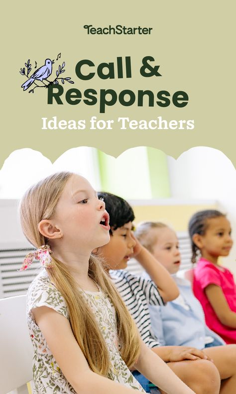 New ways to get your students' attention! Use these call and response ideas! Preschool Call And Response, Classroom Call Backs, Call And Response Classroom, Women History Month Activities, Library Orientation, Role Call, Ideas For The Classroom, Behavior Management Strategies, Read Across America Day