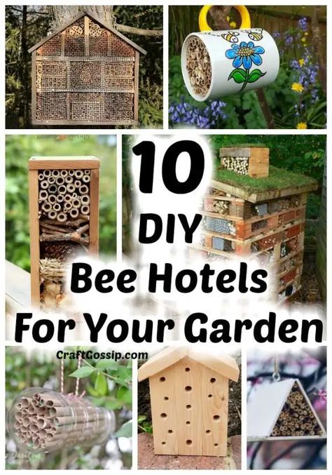 10 DIY Bee Hotels You Can Make For Your Garden – Home and Garden Bee Attracting Flowers, Bee Hotels, Bee Hives Diy, Mason Bee House, Diy Bee, Backyard Bee, Bee Houses, Bee Friendly Garden, Bee Hotel