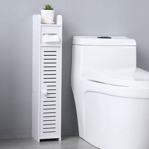 Features:  1. ENVIRONMENTAL MATERIAL: Wood-Plastic  composites material light and durable no formaldehyde zero pollution  environmental protection for health  2. Bathroom Corner Cabinet, Paper Towel Storage, Storage Corner, Toilet Vanity, Narrow Cabinet, Narrow Shelves, Bathroom Floor Cabinets, Toilet Paper Storage, Floor Cabinet