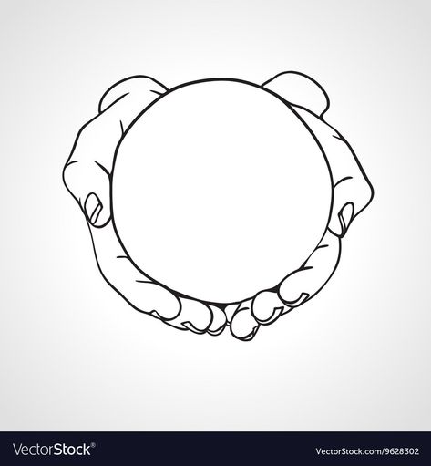 Cupped Hands Tattoo, Hands Cupped Drawing, Hands Holding An Object, Holding Objects Reference, Hand Holding Ball Reference, Hands Holding Something Drawing, Cupped Hands Reference, Hand Reference Holding Object, Open Hands Drawing