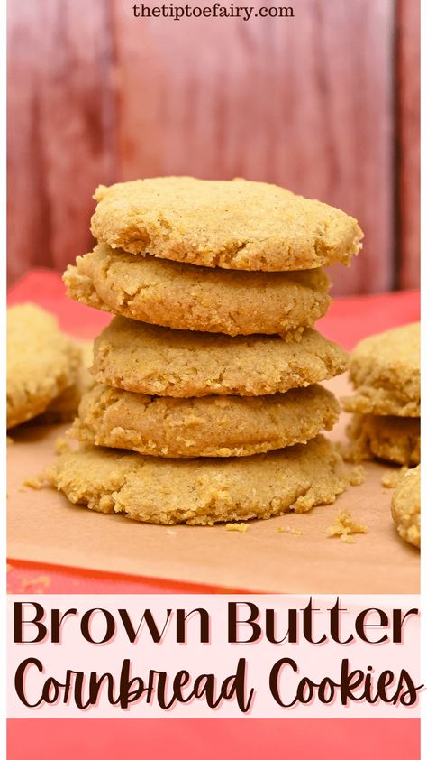 Brown Butter Corn Cookies, Jiffy Cornbread Dessert, Jiffy Cornbread Cookies, Jiffy Cornbread Ideas, Jiffy Cornbread Dessert Recipes, Cornbread Cookies Jiffy, Sweet Jiffy Cornbread Recipes, Jiffy Mix Cornbread Recipes, Recipes Using Jiffy Cornbread