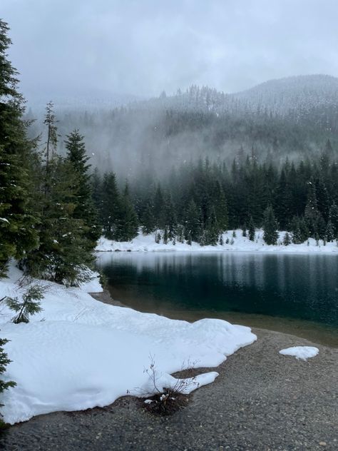 Maine In The Winter, Winter In Washington State, Maine Aesthetic Winter, Washington State Aesthetic, Snowy Cabin In The Woods, Washington Scenery, Maine Snow, Pnw Winter, Washington Aesthetic