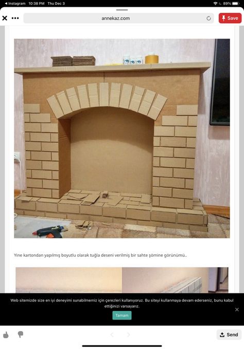 Diy Chimney Christmas, Chimney Diy, Diy Christmas Fireplace, Cardboard Fireplace, Carton Diy, Fake Fireplace, Faux Fireplace Diy, Faux Fireplace, Christmas Fireplace