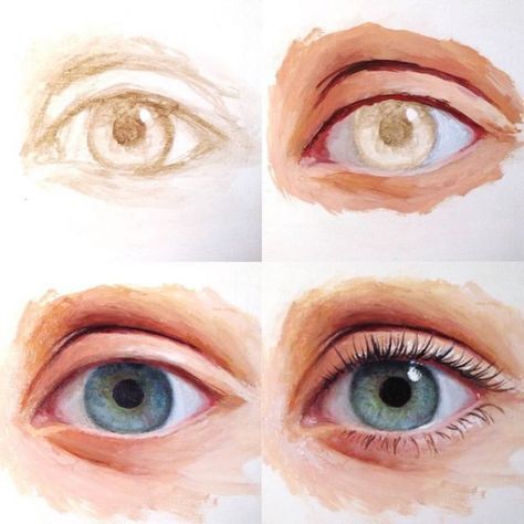 How-to-paint-an-eye-Amazing-Tutorials Painting Face, Art Final, Portrait Tutorial, Cat Air, 2nd Year, Painting People, Eye Painting, Lukisan Cat Air, Coloured Pencils