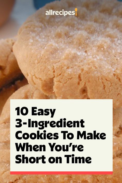 Easy Peanut Butter Cookie Recipes 3 Ingredients, Fast Easy Cookie Recipe, Fast And Easy Cookies Recipes, Few Ingredients Baking, Fast Cookies 3 Ingredients, Cheap Cookies To Make, Easy Homemade Desserts 2 Ingredients, Dessert Recipes With Few Ingredients, Quick Easy Cookies 3 Ingredients