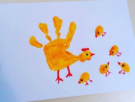 Påskeaktiviteter For Barn, Hand Print Art, Baby Art Crafts, Origami For Kids, Origami Projects, Baby Art Projects, Footprint Crafts, Toddler Art Projects, Toddler Arts And Crafts