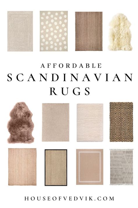 Scandinavian Rugs are well known to be easy to add to a living room. Its neutral colors, minimalist design and natural fabrics makes it an easy item to add regardless of the style. Scandinavian homes are known for being designed to be practical and simple in their design. The most common rug colors to be found in Scandinavian homes are typically white, beige, brown and grey. But it is also possible to find designs that lean more towards darker tones. Scandinavian Rugs, Scandinavian Interior Style, Scandi Rug, Scandinavian Homes, Nordic Rug, Scandinavian Carpet, Scandinavian Pattern, High Pile Rug, Scandi Design