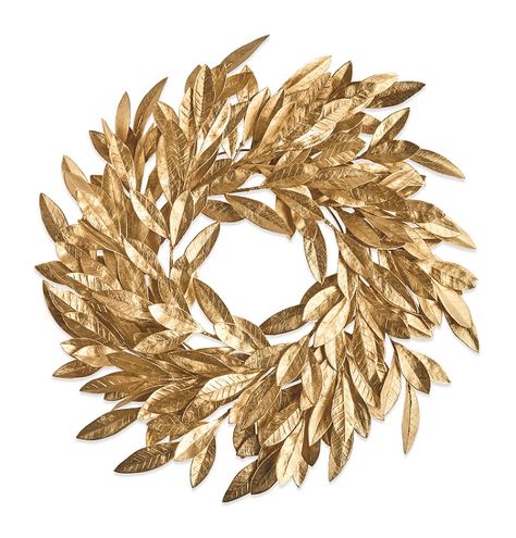 Charleston Gardens Gold Bay Leaves Wreath Gold Eucalyptus, Magnolia Home Decor, Cottage Style Furniture, Magnolia Leaf Wreath, Charleston Gardens, Magnolia Leaf, Magnolia Wreath, Magnolia Leaves, Eucalyptus Wreath