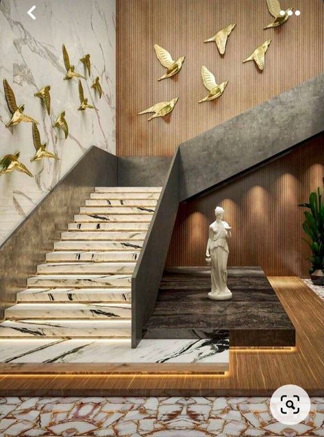 Stairs Wall Design Modern Luxury, Luxury Staircase Wall Design, Staircase Wall Design Modern Luxury, Staircase Design Modern Luxury Homes, Stair Wall Design, Stairs Wall Design, Staircase Wall Design, درج السلم, Staircase Interior Design